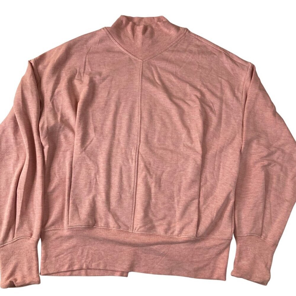 Womens Athleta Apollo Crewneck Sweatshirt Peach Pnk XS Tencel Polyester Spandex